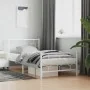 Bettgestell aus weißem Metall mit Kopf- und Fußteil 100x190 cm von vidaXL, Betten und Lattenroste - Ref: Foro24-376287, Preis...
