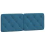 Bettgestell mit blauem Samtkopfteil 140x190 cm von vidaXL, Betten und Lattenroste - Ref: Foro24-3207921, Preis: 203,43 €, Rab...
