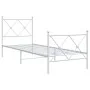 Metallbettgestell mit Kopf- und Fußteil weiß 80x200 cm von vidaXL, Betten und Lattenroste - Ref: Foro24-376560, Preis: 67,91 ...