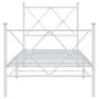Metallbettgestell mit Kopf- und Fußteil weiß 80x200 cm von vidaXL, Betten und Lattenroste - Ref: Foro24-376560, Preis: 67,91 ...