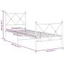 Metallbettgestell mit Kopf- und Fußteil weiß 80x200 cm von vidaXL, Betten und Lattenroste - Ref: Foro24-376560, Preis: 67,91 ...