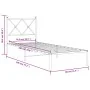 Estructura de cama con cabecero metal negro 75x190 cm de vidaXL, Camas y somieres - Ref: Foro24-376492, Precio: 70,58 €, Desc...
