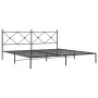 Estructura de cama con cabecero metal negro 193x203 cm de vidaXL, Camas y somieres - Ref: Foro24-376508, Precio: 122,46 €, De...