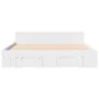 White engineered wood bed with drawers 140x190 cm by vidaXL, Beds and slatted bases - Ref: Foro24-3280762, Price: 172,95 €, D...