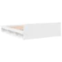 White engineered wood bed with drawers 140x190 cm by vidaXL, Beds and slatted bases - Ref: Foro24-3280762, Price: 172,95 €, D...