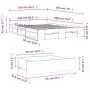 Weißes Holzwerkstoffbett mit Schubladen 140x190 cm von vidaXL, Betten und Lattenroste - Ref: Foro24-3280762, Preis: 186,84 €,...