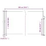 Beige retractable side awning 140x500 cm by vidaXL, Umbrellas - Ref: Foro24-4004420, Price: 110,11 €, Discount: %