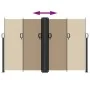 Taupe gray retractable side awning 160x600 cm by vidaXL, Umbrellas - Ref: Foro24-4004634, Price: 128,49 €, Discount: %
