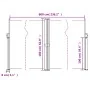 Taupe gray retractable side awning 160x600 cm by vidaXL, Umbrellas - Ref: Foro24-4004634, Price: 128,49 €, Discount: %
