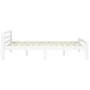 Estructura de cama de madera maciza de pino blanca 120x200 cm de vidaXL, Camas y somieres - Ref: Foro24-322070, Precio: 120,7...