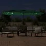 Sombrilla doble con luces LED verde 449x245 cm de vidaXL, Sombrillas - Ref: Foro24-362954, Precio: 229,03 €, Descuento: %