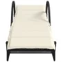 Liege mit schwarzem synthetischem Rattankissen 60x199x42 cm von vidaXL, Liegen - Ref: Foro24-368257, Preis: 159,31 €, Rabatt: %