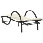 Liege mit schwarzem synthetischem Rattankissen 60x199x42 cm von vidaXL, Liegen - Ref: Foro24-368257, Preis: 159,31 €, Rabatt: %