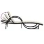 Liege mit schwarzem synthetischem Rattankissen 60x199x42 cm von vidaXL, Liegen - Ref: Foro24-368257, Preis: 159,31 €, Rabatt: %