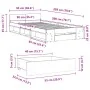 White engineered wood bed with drawer 90x200 cm by vidaXL, Beds and slatted bases - Ref: Foro24-3280797, Price: 133,29 €, Dis...
