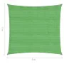 HDPE sail awning light green 160 g/m² 5x5 m by vidaXL, Umbrellas - Ref: Foro24-311278, Price: 56,68 €, Discount: %