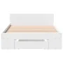 Cama con cajón madera de ingeniería blanco 100x200 cm de vidaXL, Camas y somieres - Ref: Foro24-3280790, Precio: 137,54 €, De...