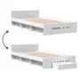 Cama con cajón madera de ingeniería blanco 100x200 cm de vidaXL, Camas y somieres - Ref: Foro24-3280790, Precio: 137,54 €, De...