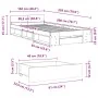 Cama con cajón madera de ingeniería blanco 100x200 cm de vidaXL, Camas y somieres - Ref: Foro24-3280790, Precio: 137,54 €, De...