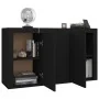 Black plywood sideboard 120x36x69 cm by vidaXL, Sideboards - Ref: Foro24-801842, Price: 138,62 €, Discount: %