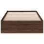 Oak brown engineered wood bed with drawers 75x190 cm by vidaXL, Beds and slatted bases - Ref: Foro24-3280719, Price: 122,32 €...