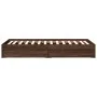 Oak brown engineered wood bed with drawers 75x190 cm by vidaXL, Beds and slatted bases - Ref: Foro24-3280719, Price: 122,32 €...