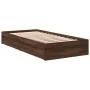 Oak brown engineered wood bed with drawers 75x190 cm by vidaXL, Beds and slatted bases - Ref: Foro24-3280719, Price: 122,32 €...