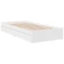 White engineered wood bed with drawers 90x200 cm by vidaXL, Beds and slatted bases - Ref: Foro24-3280678, Price: 154,57 €, Di...