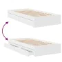 White engineered wood bed with drawers 90x200 cm by vidaXL, Beds and slatted bases - Ref: Foro24-3280678, Price: 154,57 €, Di...