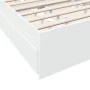White engineered wood bed with drawers 90x200 cm by vidaXL, Beds and slatted bases - Ref: Foro24-3280678, Price: 154,57 €, Di...