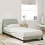 Bed with light gray velvet mattress 80x200 cm by vidaXL, Beds and slatted bases - Ref: Foro24-3208291, Price: 236,23 €, Disco...