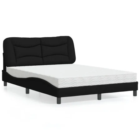 Bett mit schwarzer Stoffmatratze 140x200 cm von vidaXL, Betten und Lattenroste - Ref: Foro24-3208536, Preis: 417,16 €, Rabatt: %