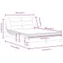 Bed with black fabric mattress 140x200 cm by vidaXL, Beds and slatted bases - Ref: Foro24-3208536, Price: 410,29 €, Discount: %