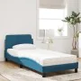 Bett mit blauer Samtmatratze 90x200 cm von vidaXL, Betten und Lattenroste - Ref: Foro24-3208335, Preis: 240,22 €, Rabatt: %