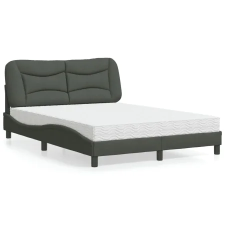 Bett mit dunkelgrauer Stoffmatratze 120x200 cm von vidaXL, Betten und Lattenroste - Ref: Foro24-3208521, Preis: 357,37 €, Rab...