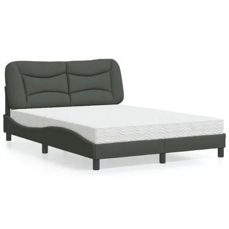 Bed with dark gray fabric mattress 140x200 cm by vidaXL, Beds and slatted bases - Ref: Foro24-3208535, Price: 401,57 €, Disco...