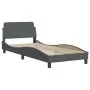 Bett mit dunkelgrauer Samtmatratze 90x190 cm von vidaXL, Betten und Lattenroste - Ref: Foro24-3208312, Preis: 247,03 €, Rabat...