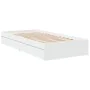 White engineered wood bed with drawers 75x190 cm by vidaXL, Beds and slatted bases - Ref: Foro24-3280713, Price: 123,98 €, Di...