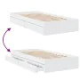White engineered wood bed with drawers 75x190 cm by vidaXL, Beds and slatted bases - Ref: Foro24-3280713, Price: 123,98 €, Di...