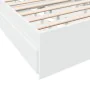 White engineered wood bed with drawers 75x190 cm by vidaXL, Beds and slatted bases - Ref: Foro24-3280713, Price: 123,98 €, Di...