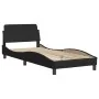 Bed with black fabric mattress 90x190 cm by vidaXL, Beds and slatted bases - Ref: Foro24-3208306, Price: 247,26 €, Discount: %