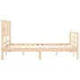 Estructura de cama de matrimonio con cabecero madera maciza de vidaXL, Camas y somieres - Ref: Foro24-3194411, Precio: 122,85...