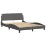 Bett mit grauer Kunstledermatratze 120x200 cm von vidaXL, Betten und Lattenroste - Ref: Foro24-3208380, Preis: 327,01 €, Raba...
