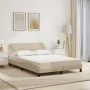 Bed with cream fabric mattress 120x200 cm by vidaXL, Beds and slatted bases - Ref: Foro24-3208369, Price: 346,10 €, Discount: %