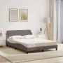 Bed with taupe gray fabric mattress 140x190 cm by vidaXL, Beds and slatted bases - Ref: Foro24-3208388, Price: 335,73 €, Disc...