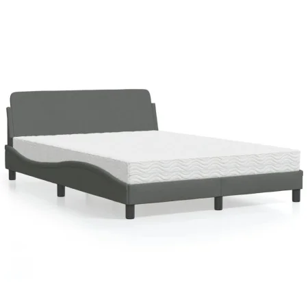 Bed with dark gray fabric mattress 140x200 cm by vidaXL, Beds and slatted bases - Ref: Foro24-3208405, Price: 352,10 €, Disco...