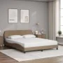 Bed with cappuccino synthetic leather mattress 160x200 cm by vidaXL, Beds and slatted bases - Ref: Foro24-3208441, Price: 352...