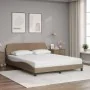 Bett mit Cappuccino-Kunstledermatratze 160x200 cm von vidaXL, Betten und Lattenroste - Ref: Foro24-3208441, Preis: 349,29 €, ...