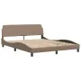 Bett mit Cappuccino-Kunstledermatratze 160x200 cm von vidaXL, Betten und Lattenroste - Ref: Foro24-3208441, Preis: 349,29 €, ...