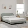 Bed with light gray velvet mattress 140x190 cm by vidaXL, Beds and slatted bases - Ref: Foro24-3208391, Price: 339,16 €, Disc...
